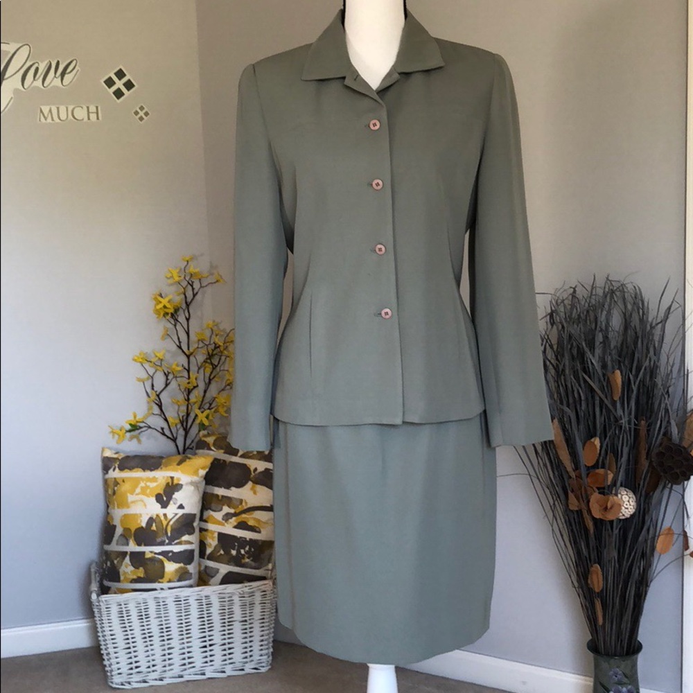Olive Green 2 piece suit